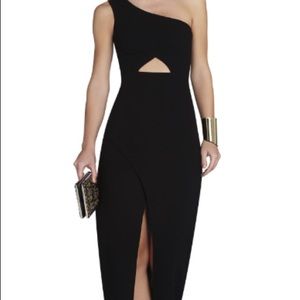 BCBG Kauri One-Shoulder Gown | Black | size 4